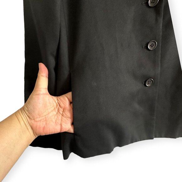 Issey Miyake FÊTE Black Wool Jacket Size 4 Japan Minimalist Collarless Blazer - Picture 11 of 16